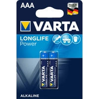 Varta Longlife Power AAA Alkaline Battery 2-Pack Thumbnail Varta Longlife Power AAA Alkaline Battery 2-Pack