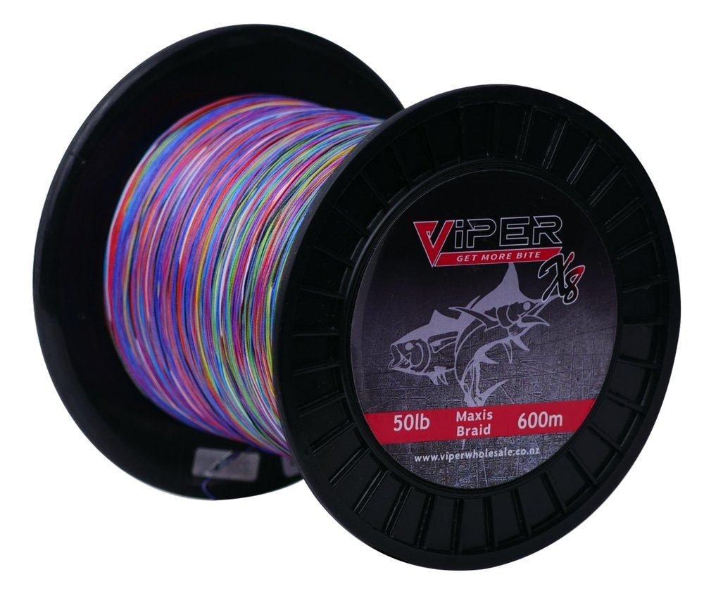 Viper Tackle X8 8-Strand Maxis Multi-Coloured Braid 600m 50lb