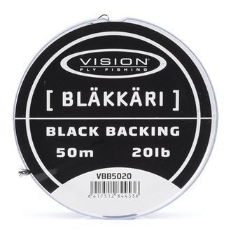 Vision Blakkari Fly Line 50m 20lb Black Backing