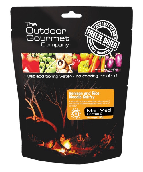 The Outdoor Gourmet Company Venison and Rice Noodle Stirfry 190g