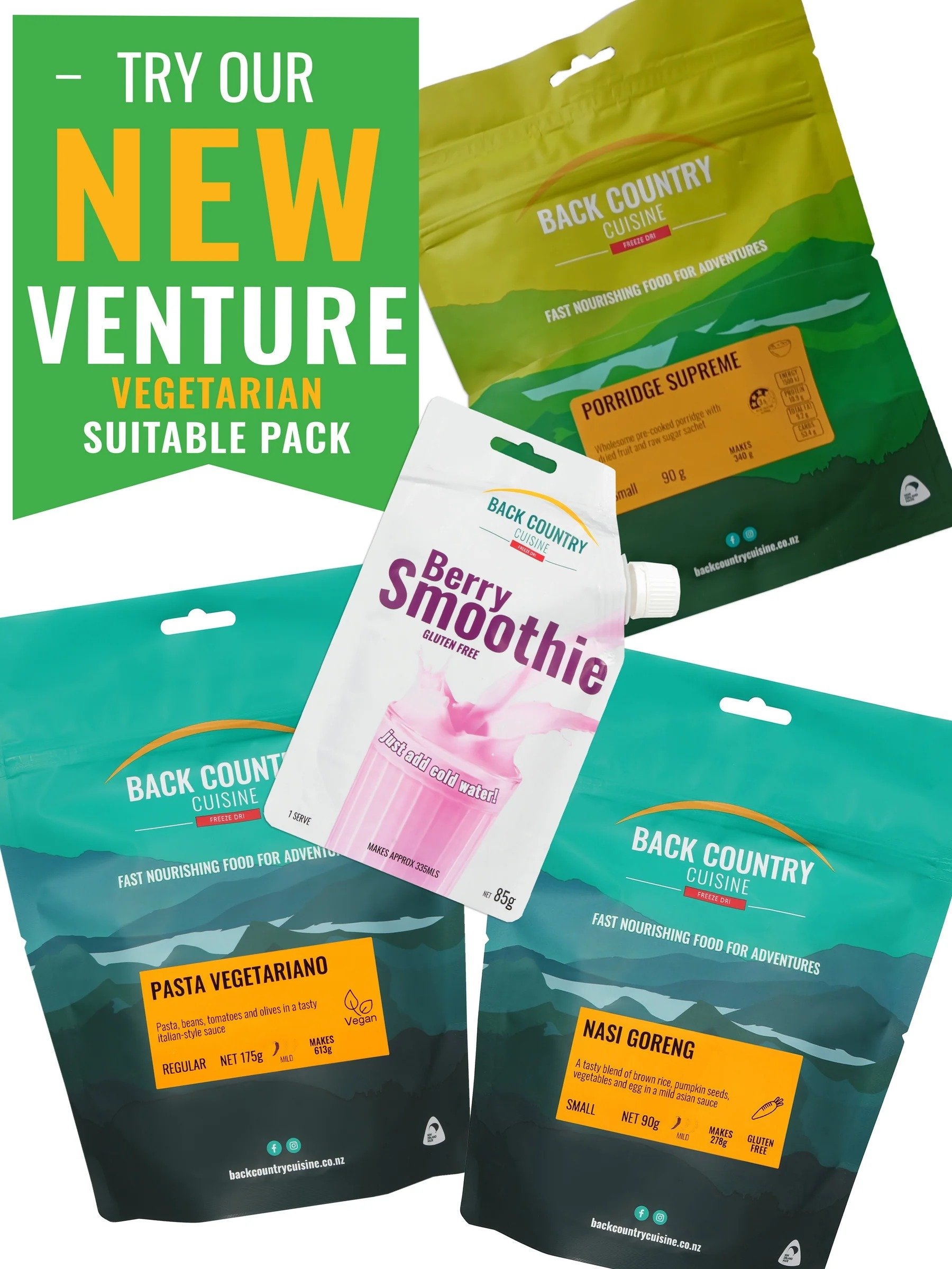 Back Country Cuisine Venture Vegetarian Emergency Ration Pack