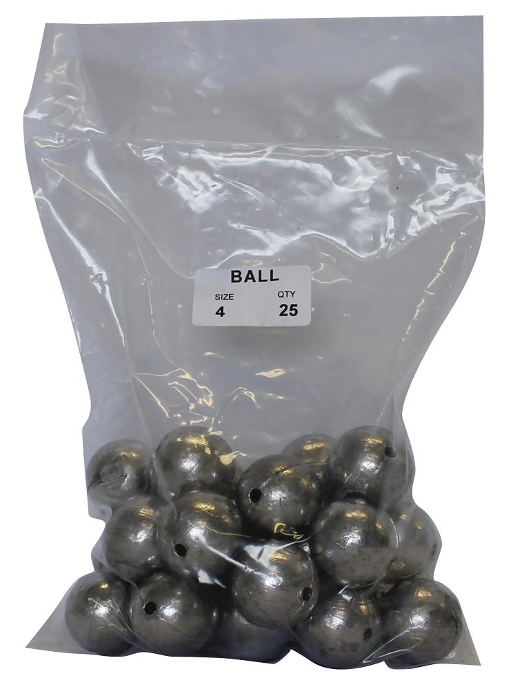 Ball Sinkers Bulk Pack 4oz Qty 25