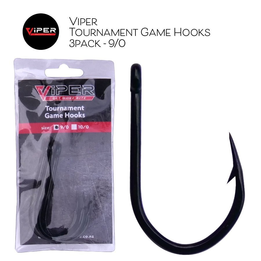 Viper Tackle Tournament Game Hooks Qty 3 9/0