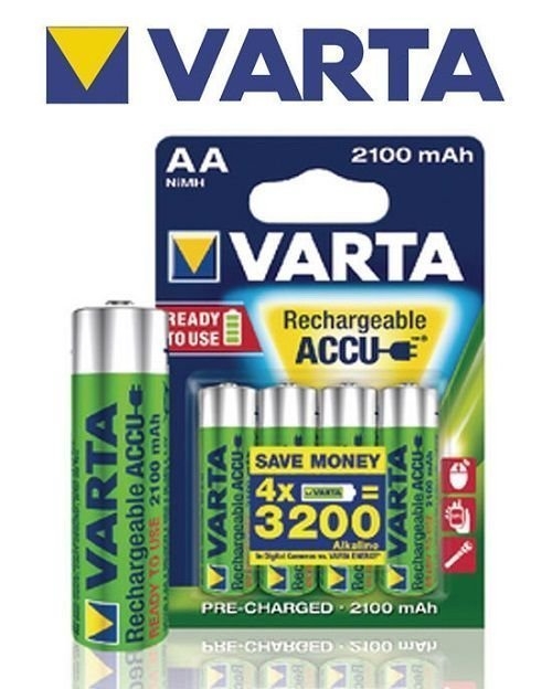 Varta Rechargeable Ni-MH 2100mAh AA Qty 4