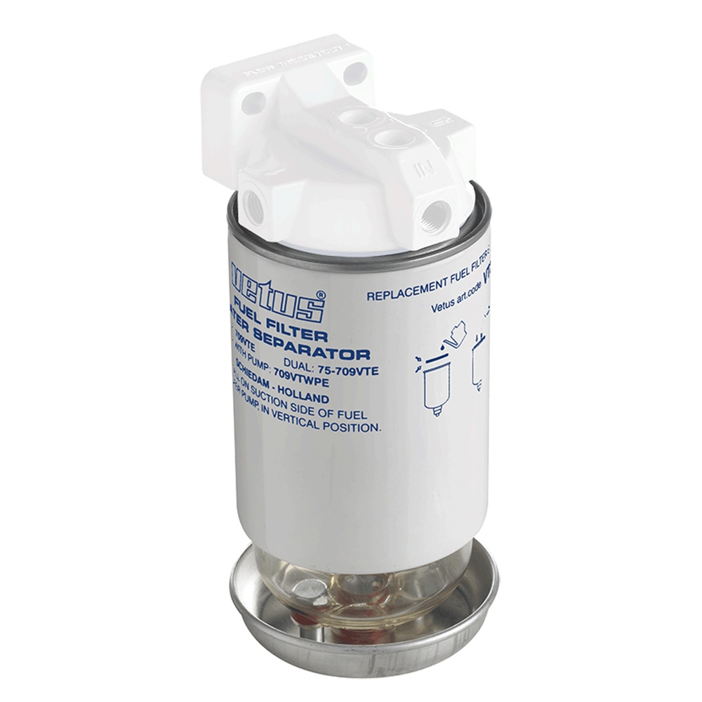 VETUS Fuel Filter Element CE/ABYC 10 Micron Max 84 gph 380 L/H Blue
