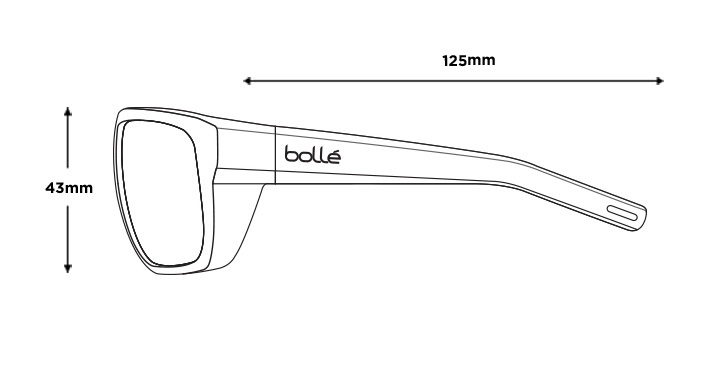 Bolle VULTURE Polarised Sunglasses Matte Crystal Grey