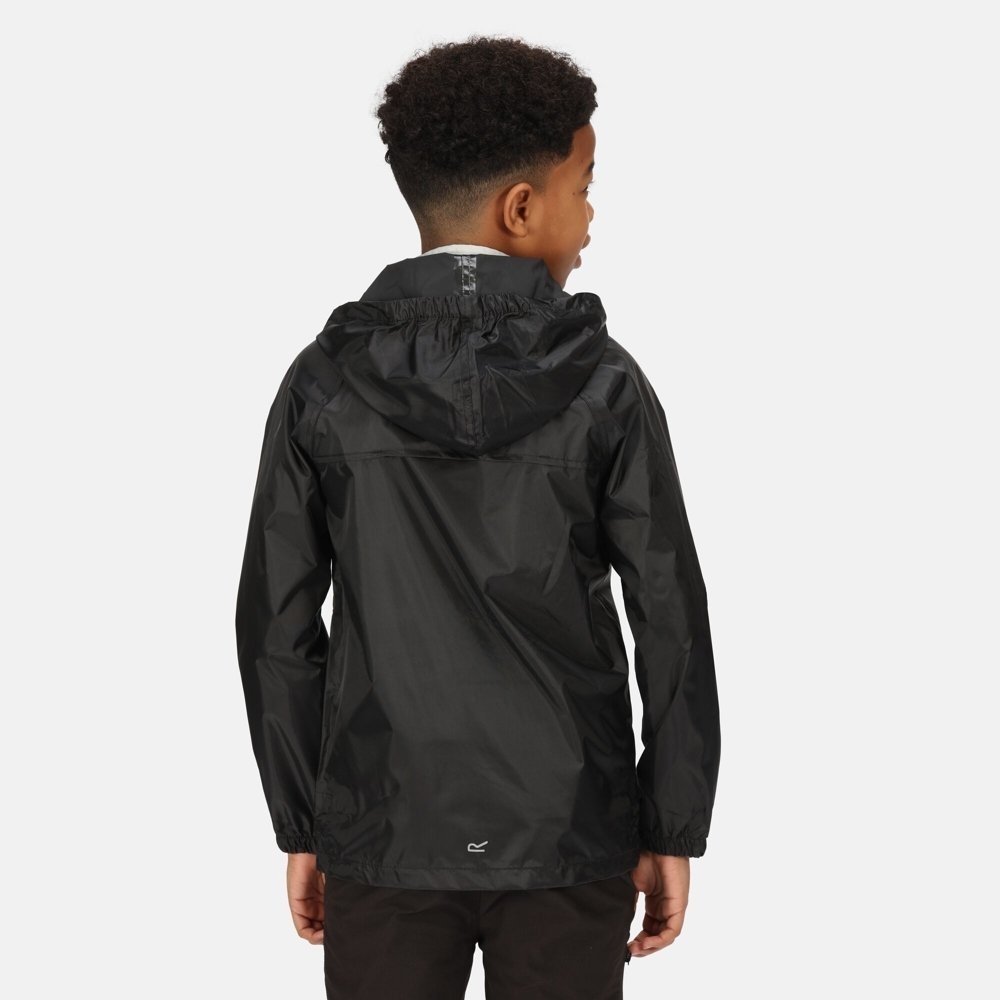 Regatta Stormbreak Waterproof Kids Jacket Black Age 11-12