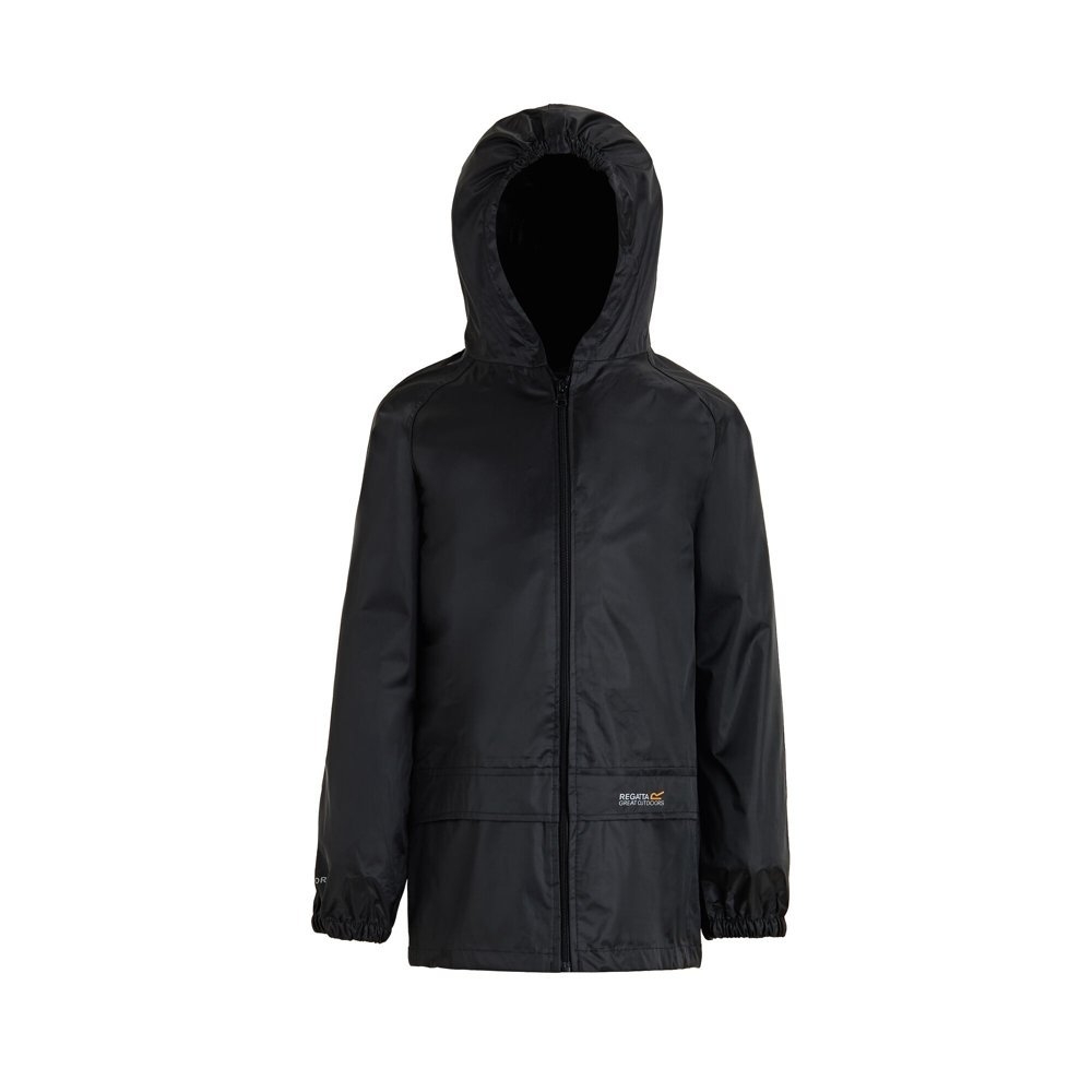 Regatta Stormbreak Waterproof Kids Jacket Black Age 11-12