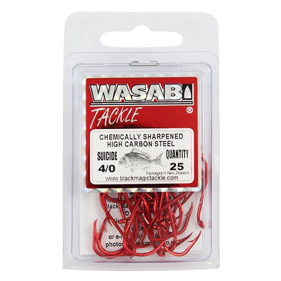 Wasabi Tackle Red Suicide Hooks Economy Pack