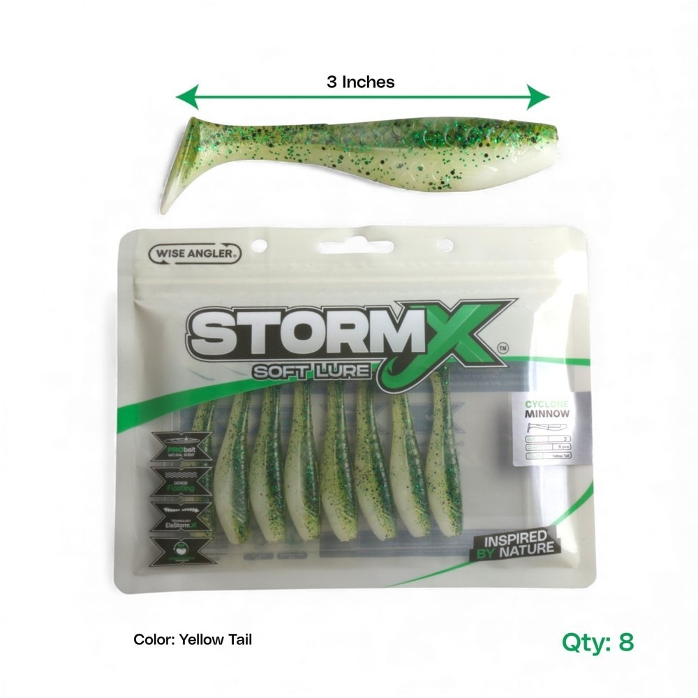 Wise Angler StormX Cyclone Minnow Soft Bait