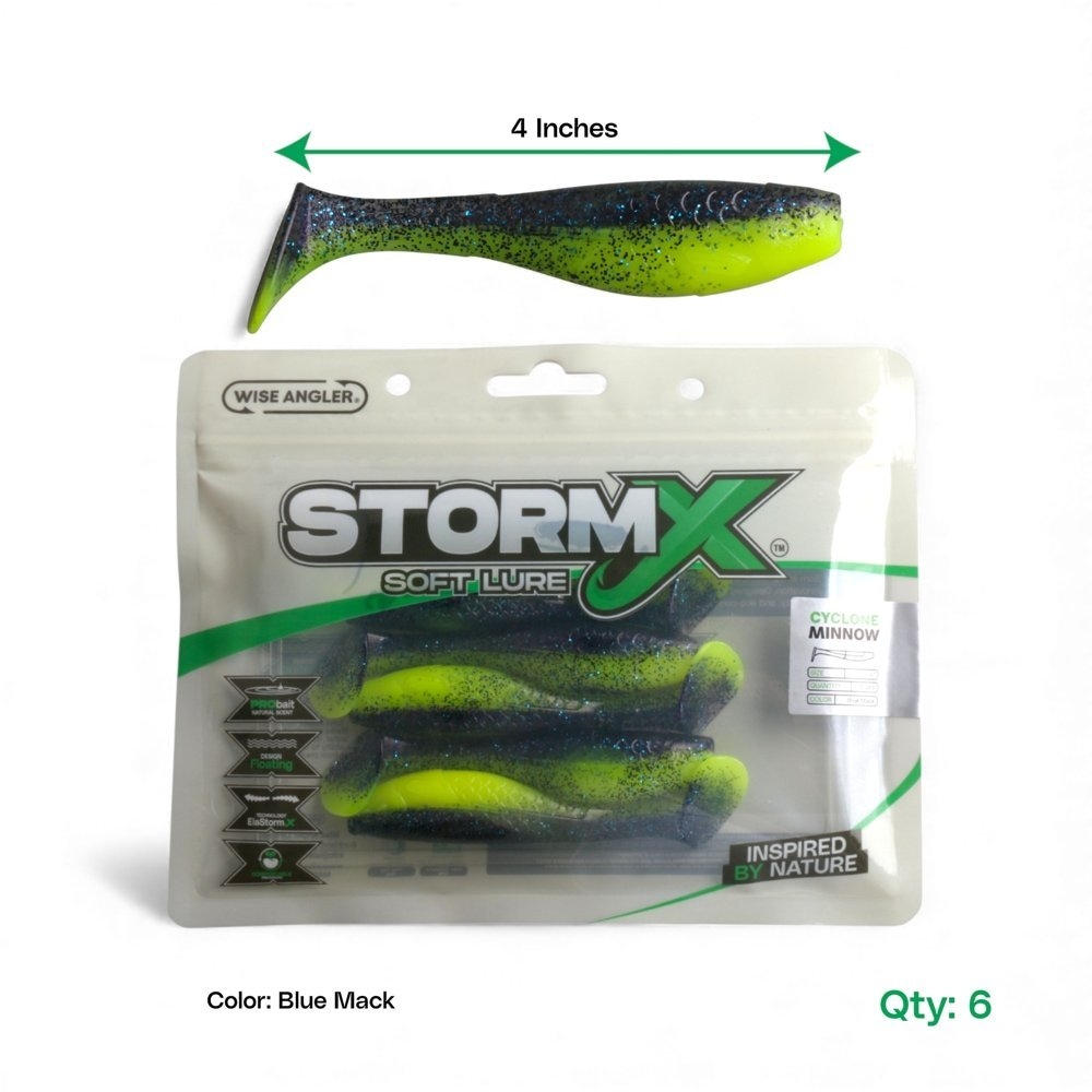 Wise Angler StormX Cyclone Minnow Soft Bait