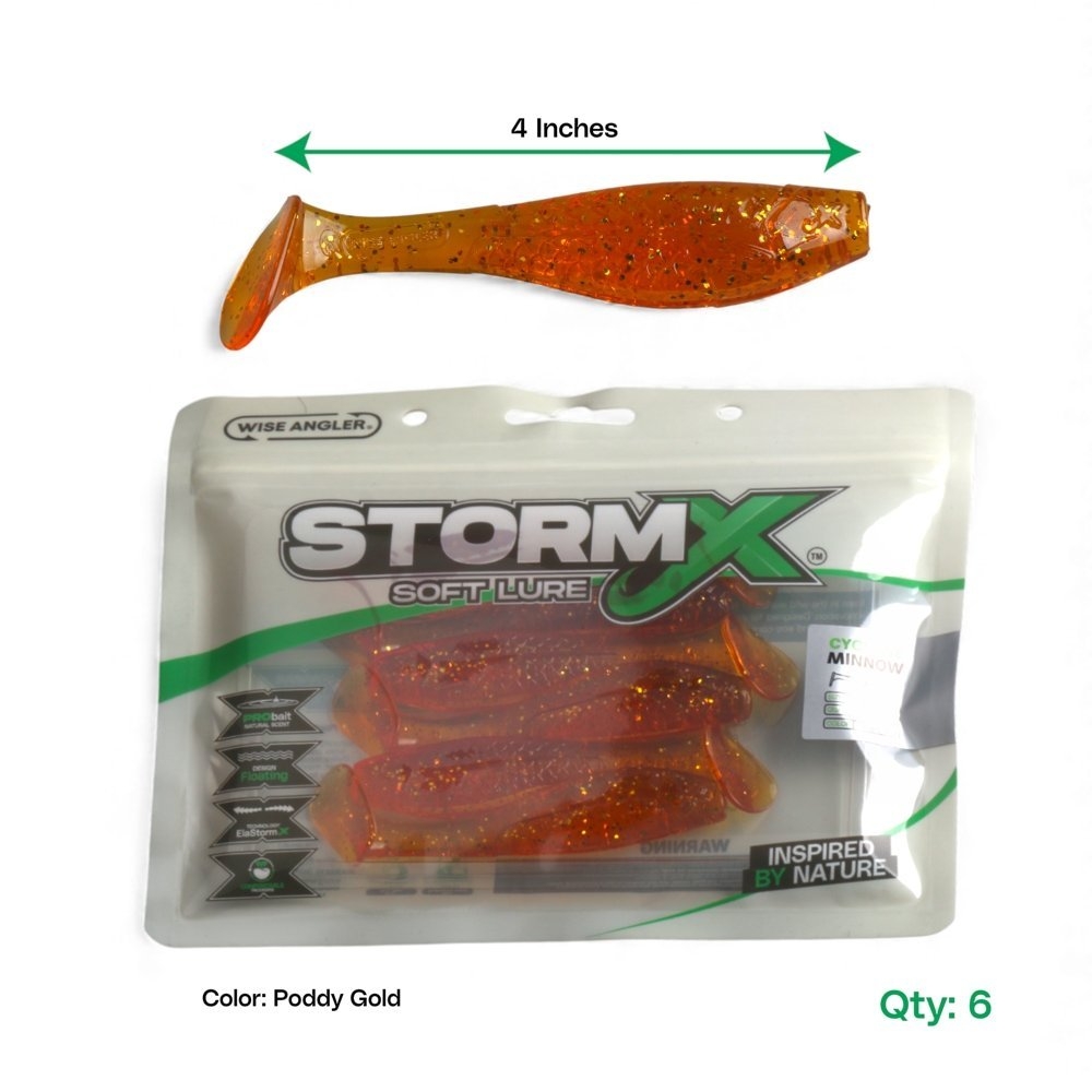 Wise Angler StormX Cyclone Minnow Soft Bait