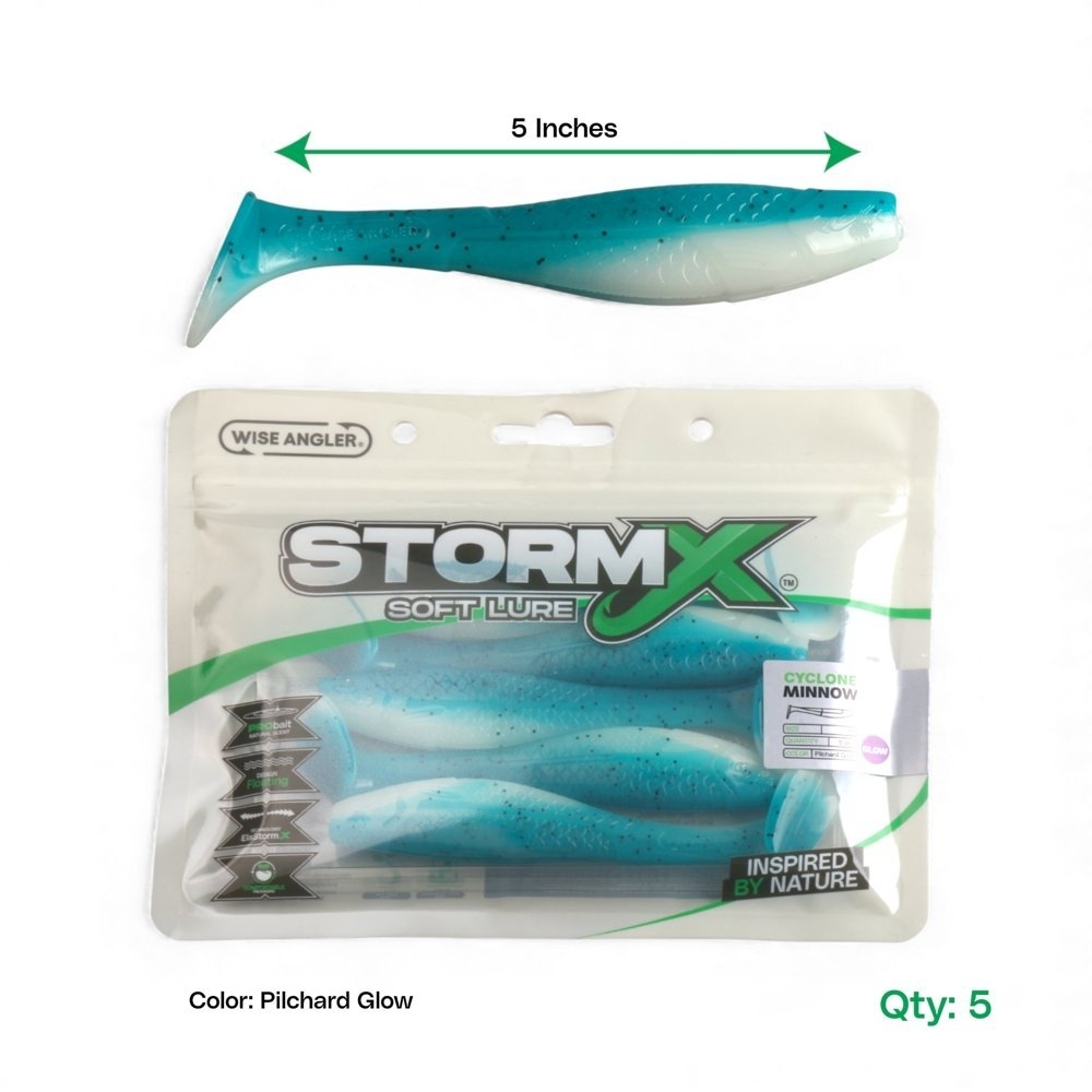 Wise Angler StormX Cyclone Minnow Soft Bait