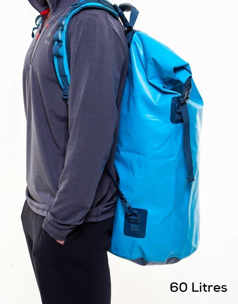 Red Original Waterproof Dry Bag Backpack 60L Ride Blue