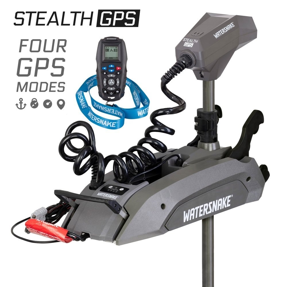 Watersnake Stealth Full GPS 65lb 66in Remote Bow Mount Trolling Motor