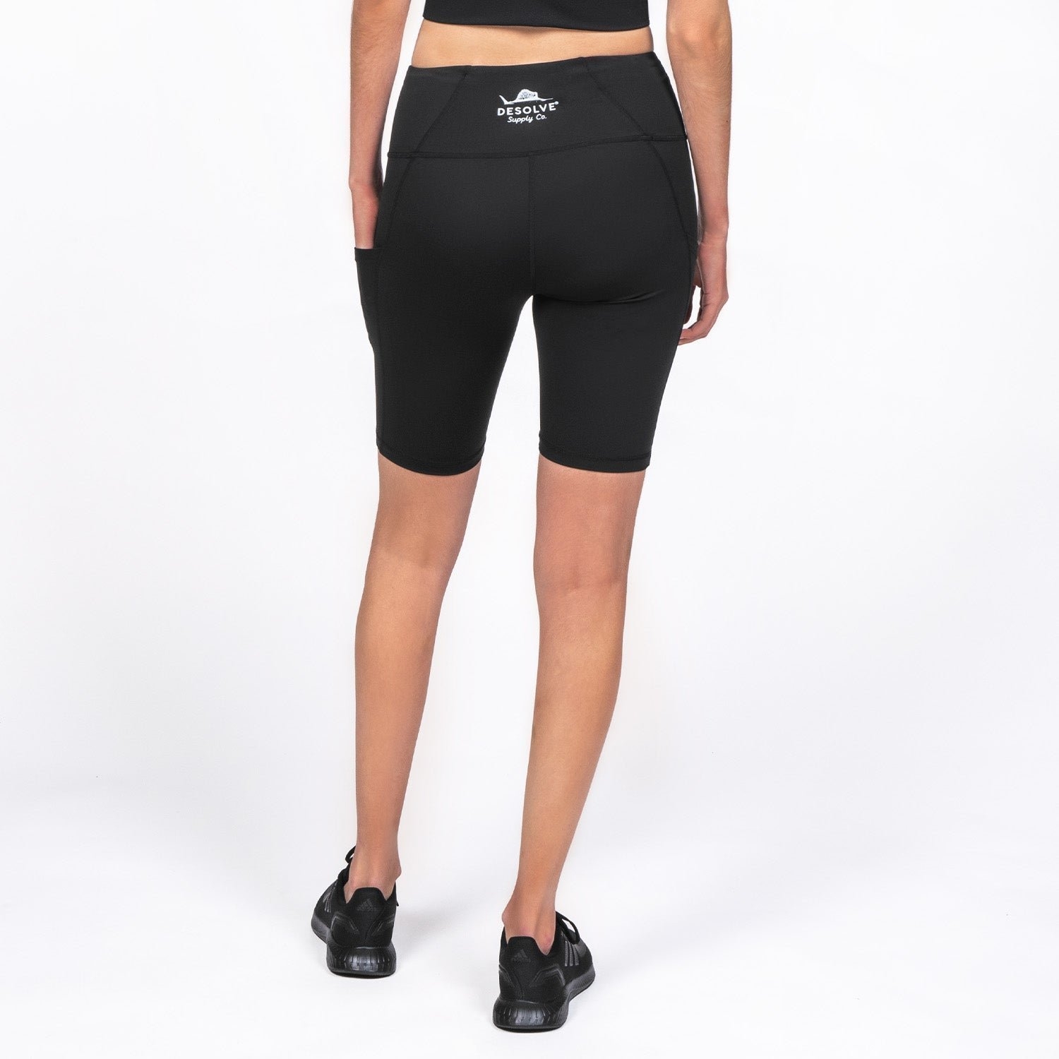 Desolve Wave Womens Biker Shorts