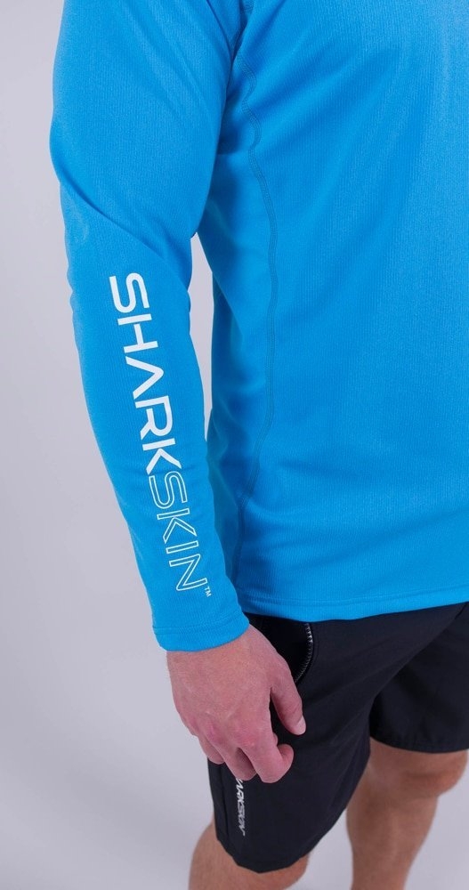 Sharkskin Rapid Dry Long Sleeve with Collar Blue 4XL