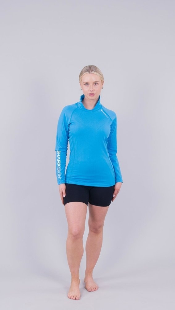 Sharkskin Rapid Dry Long Sleeve with Collar Blue 4XL
