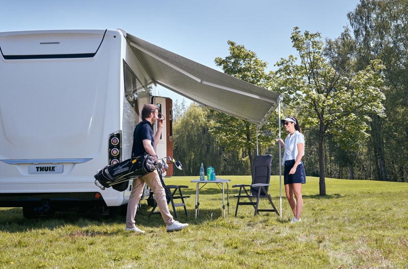 Thule Omnistor 9200 Series Roof Mount Awning White Mystic Grey 5m