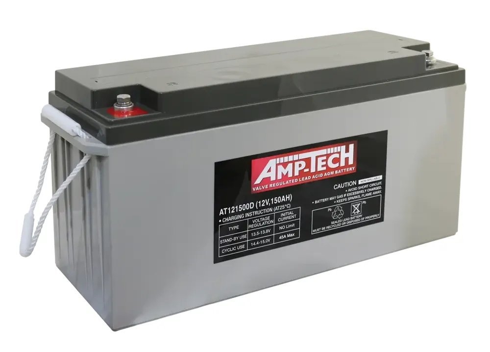 AMP-Tech AT121500D AGM Deep Cycle Battery 12V 150Ah