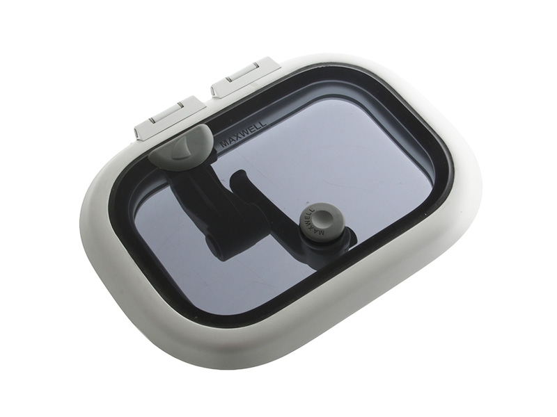 Maxwell Slimline Deck Hatch Silver Anodised Grey - 262x176mm