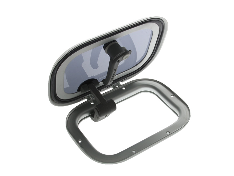 Maxwell Slimline Deck Hatch Silver Anodised Grey - 262x176mm