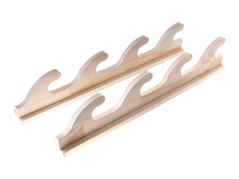 Wall Mount Plywood Rod Rack Set - 4 Rod