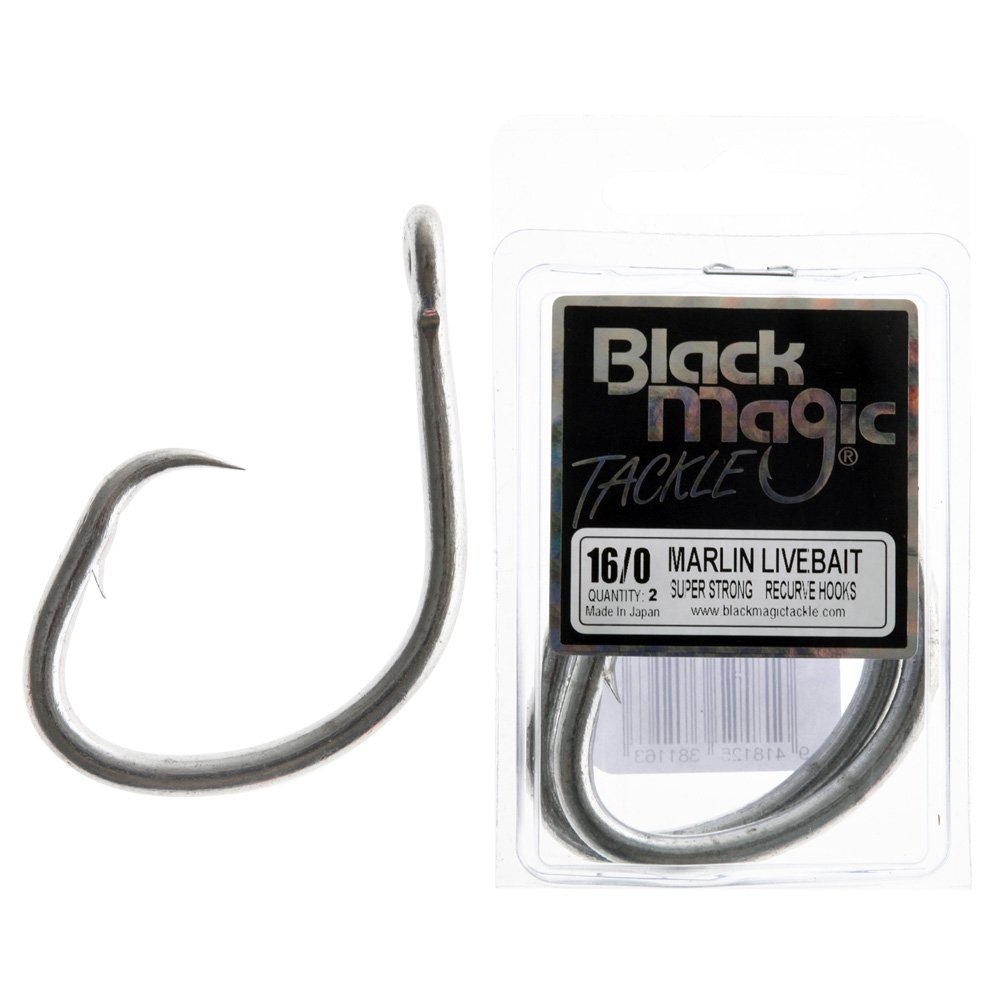 Black Magic Marlin Livebait Recurve Hooks