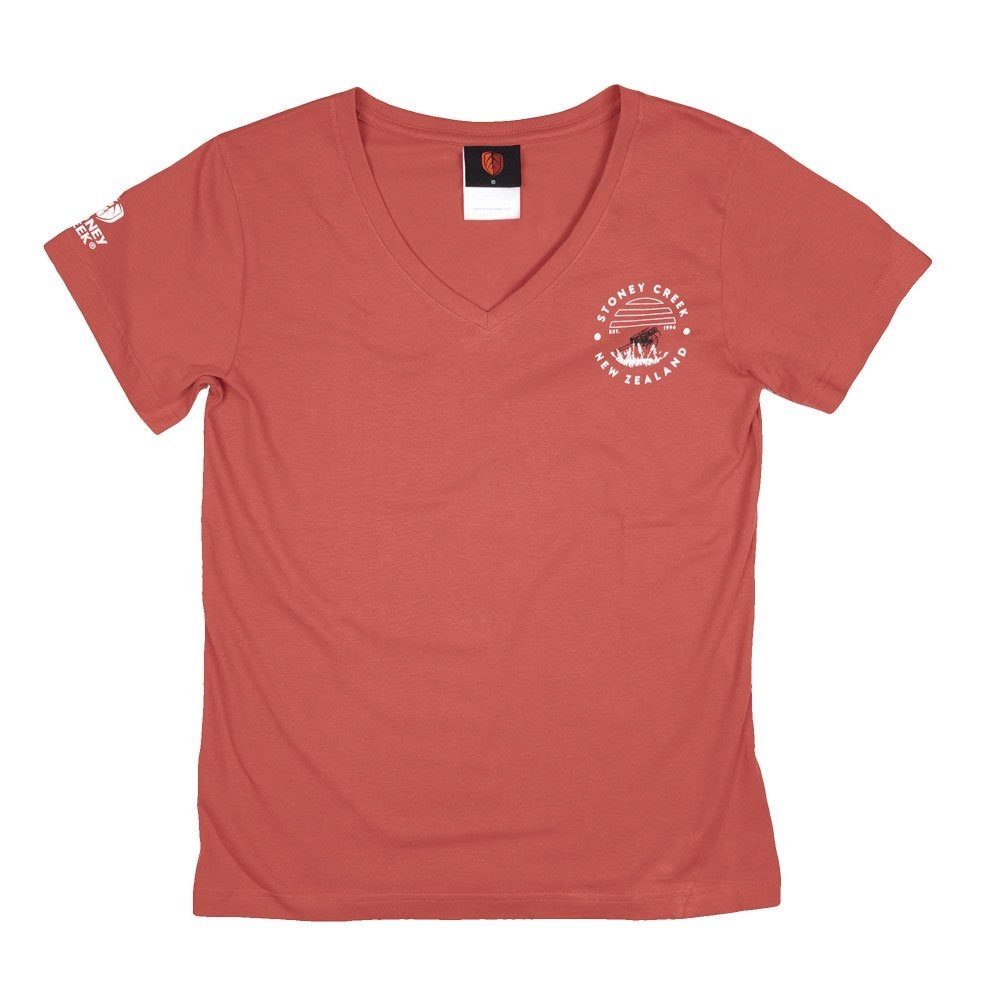Stoney Creek Summers Back V-Neck Womens T-Shirt