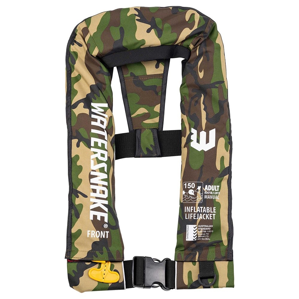 Watersnake Manual Level 150 Inflatable PFD Life Adult Jacket Camouflage