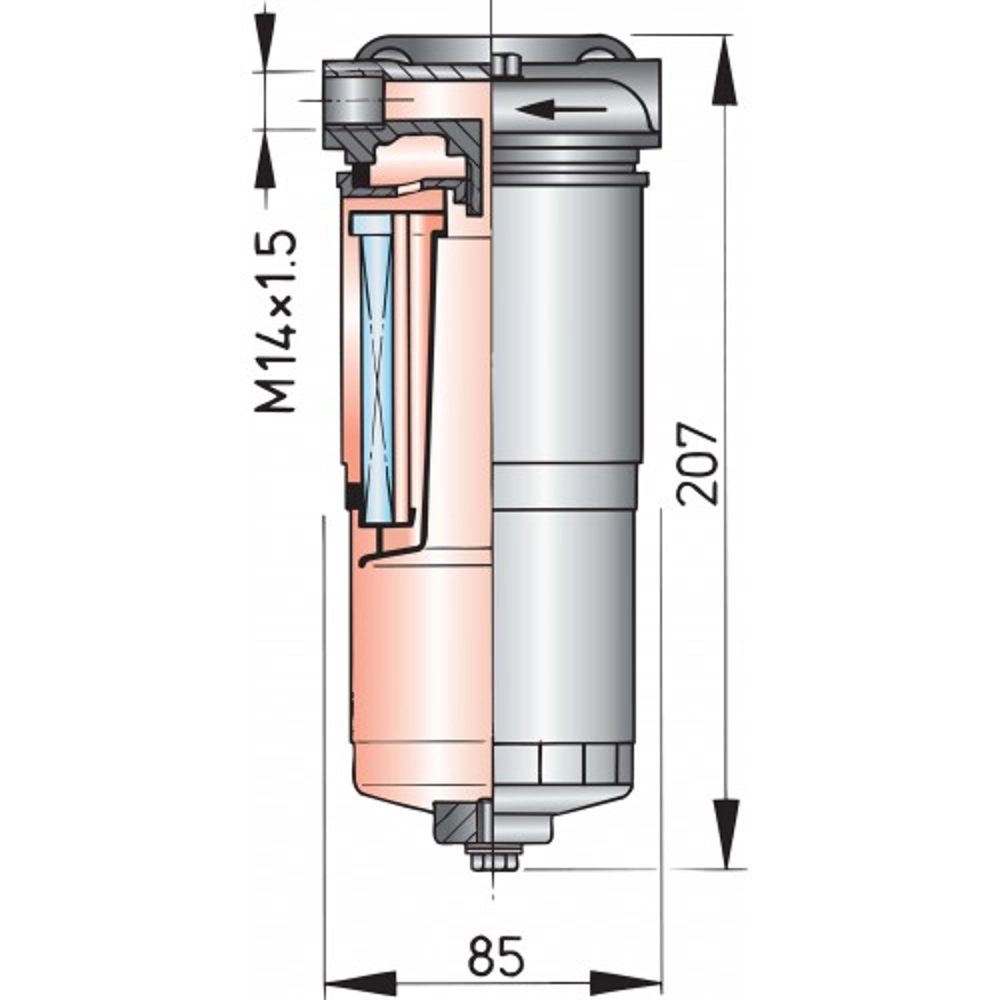 VETUS Petrol/Diesel Filter 180L/H VETUS Petrol/Diesel Filter 180L/H