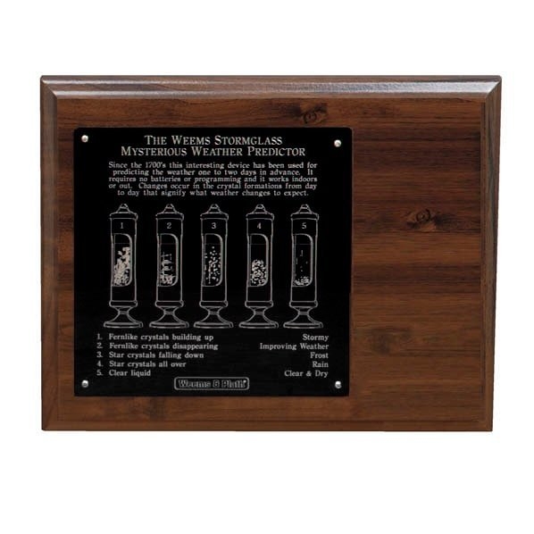 Weems & Plath Chrome Stormglass Display Wood Display 8x10in