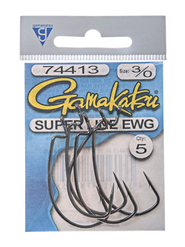 Gamakatsu Superline EWG Worm Hooks 3/0 Qty 5