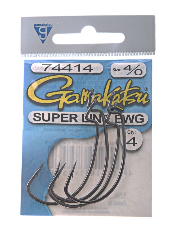Gamakatsu Superline EWG Worm Hooks 4/0 Qty 4