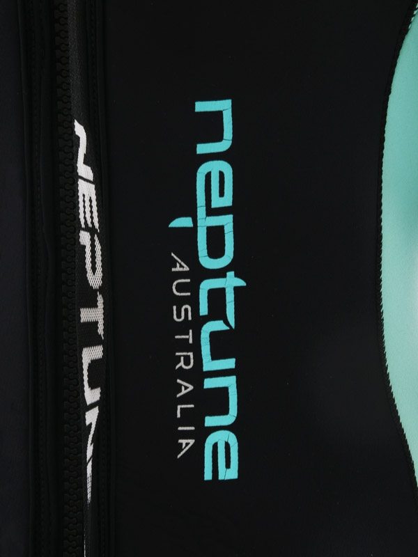 Neptune Amulette Neoprene Womens Semi-Dry Dive Wetsuit Black/Aqua 7/5mm Size 10