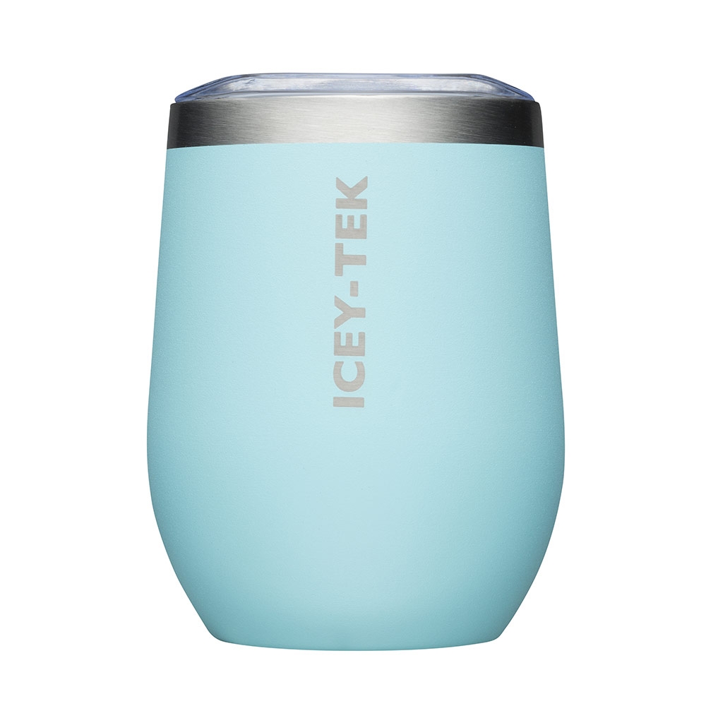 Icey-Tek Insulated Travel Wine Mug 350ml Baby Blue