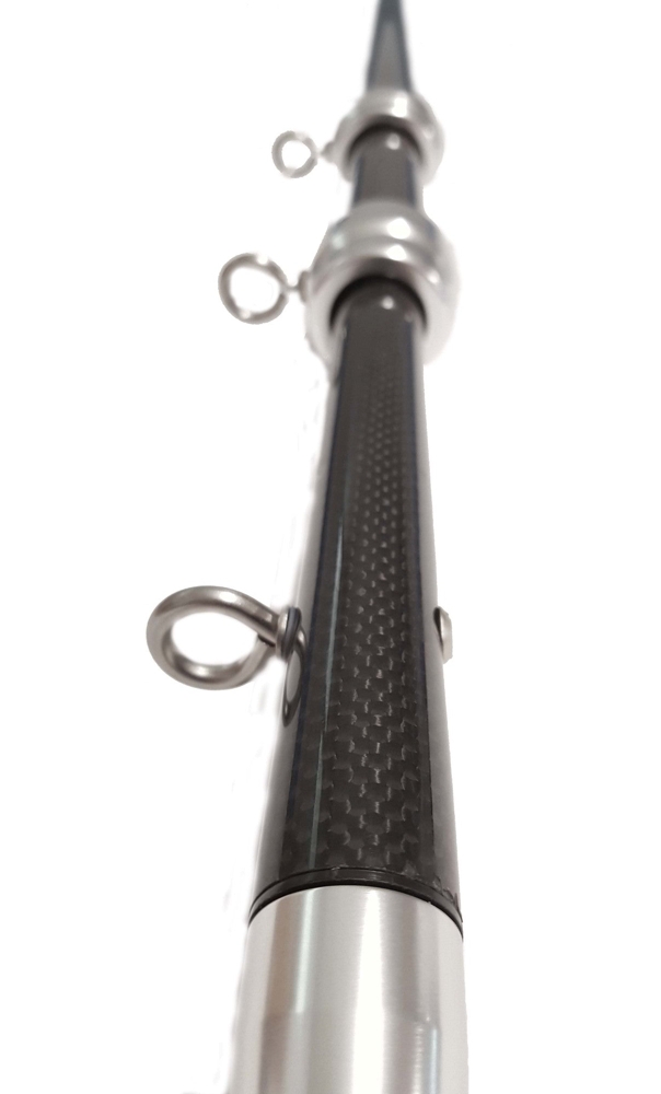 Rupp Top Gun Carbon Fiber Fixed Outrigger Pole 5.48m Black/Silver