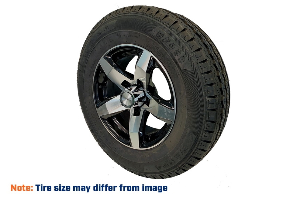 Trailparts Wheel Assembly On Xenith Shadow Alloy Rim 195R14C Tyre 900kg