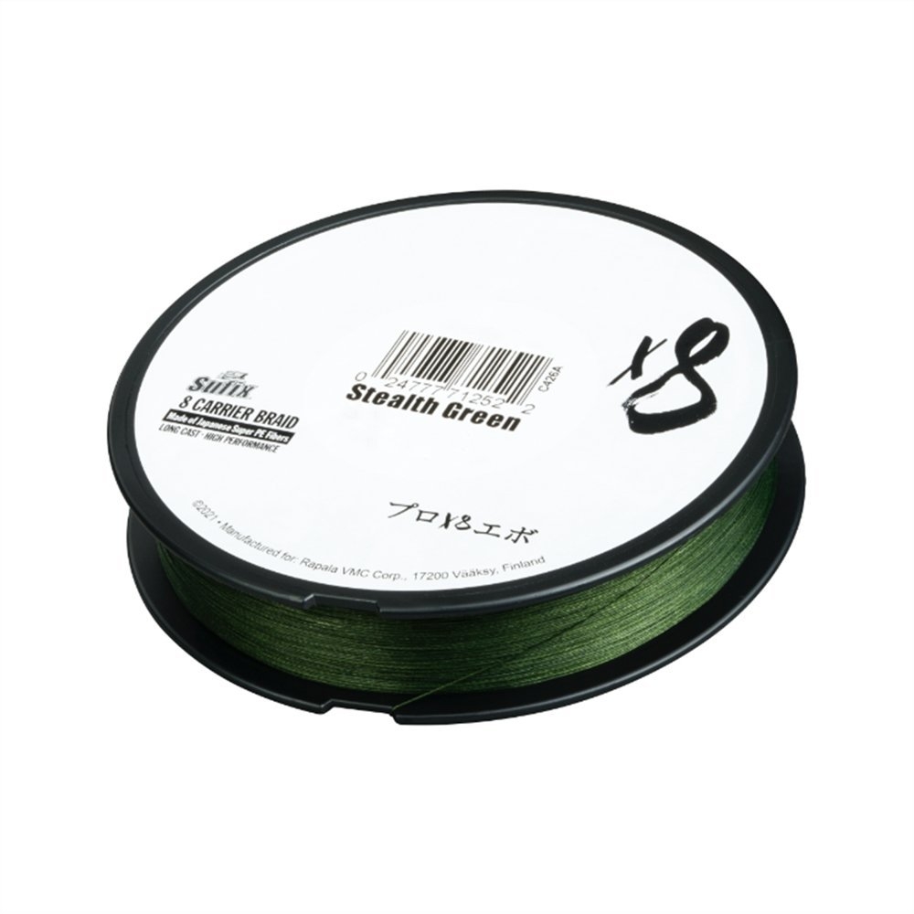 Sufix X8 8 Carrier Braid Stealth Green 150yd 10lb