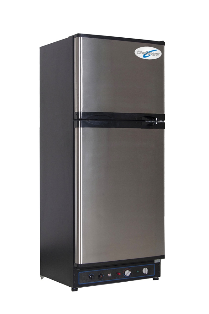 Challenger 2-Way Gas Fridge 185L with Stainless Steel Door