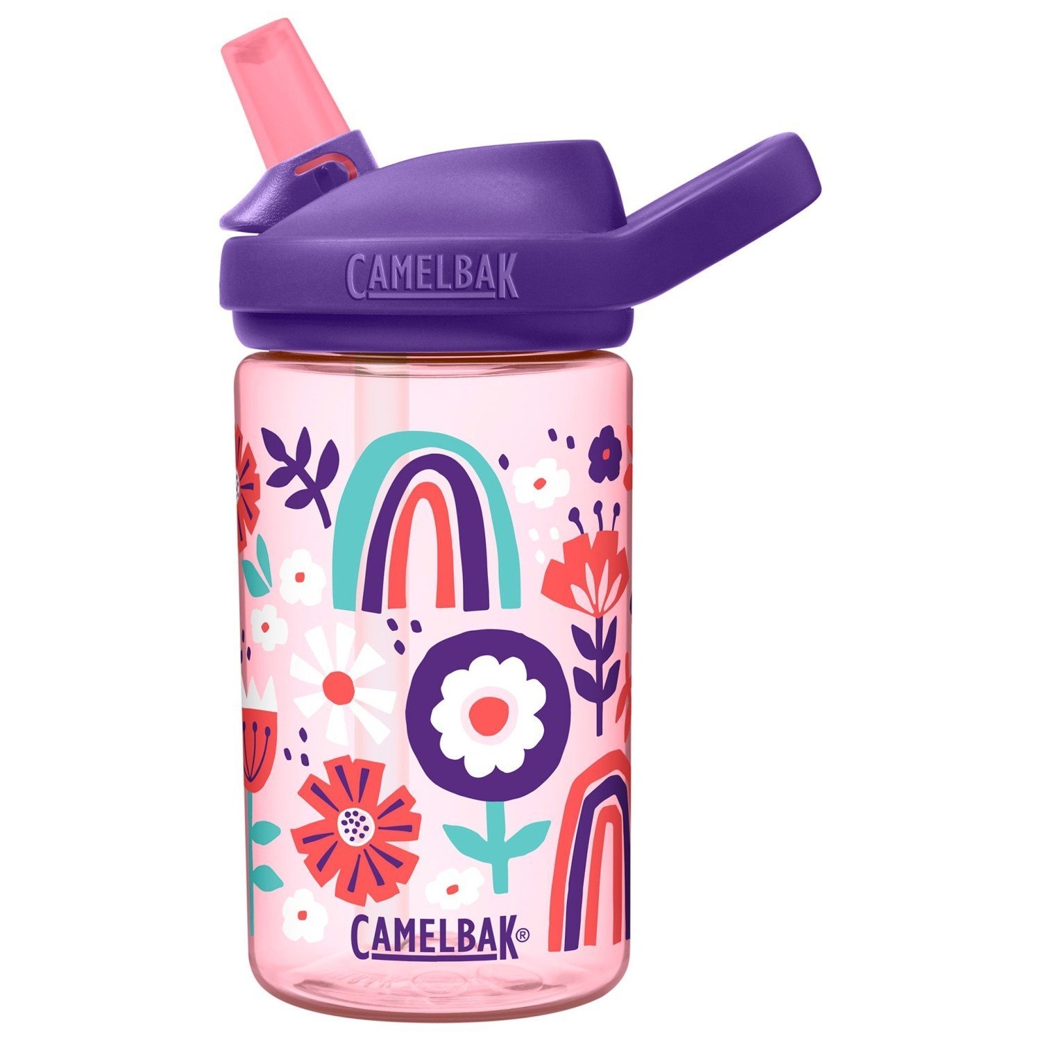 CamelBak Eddy+ Kids Tritan Renew Water Bottle 400ml Floral Collage