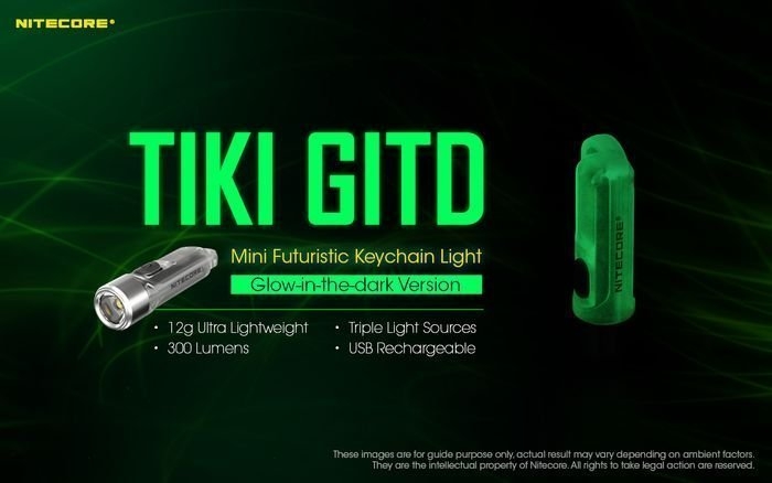 NITECORE Glow-In-The-Dark Keylight 300 Lumen