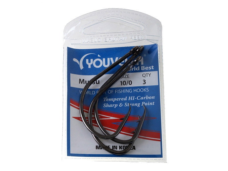 Youvella Mutsu Hooks 10/0 Qty 3