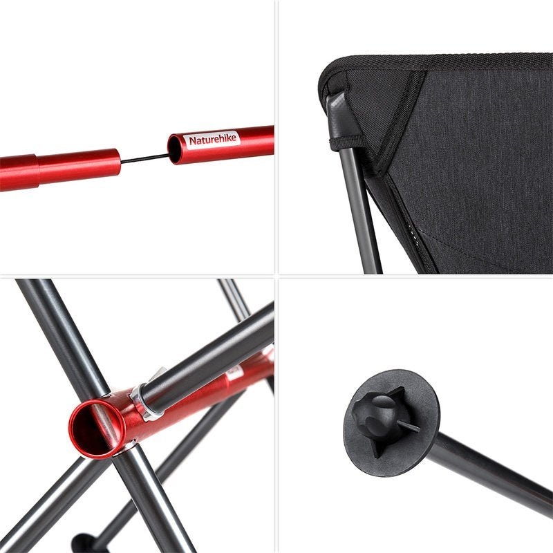 Naturehike YL05 Stellaluna Ultralight Portable Camping Chair Black Medium