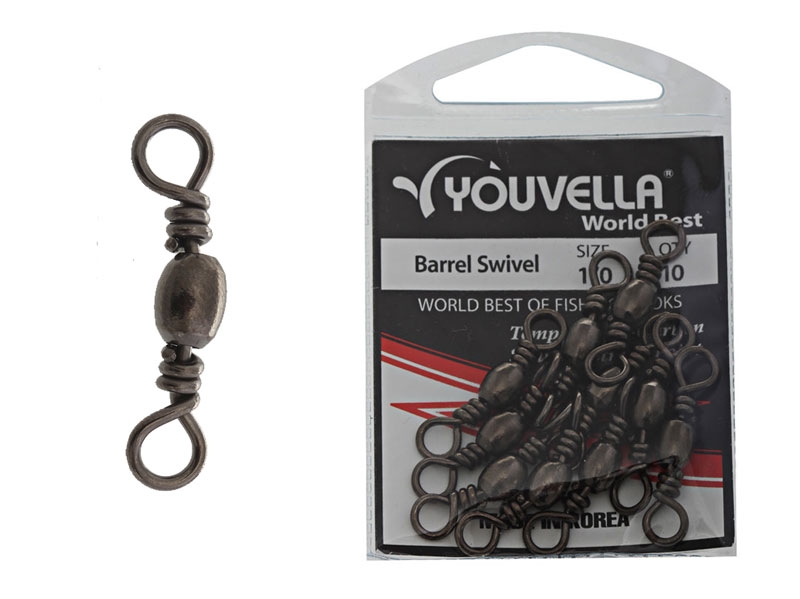Youvella Barrel Swivels 1/0 20kg Qty 10