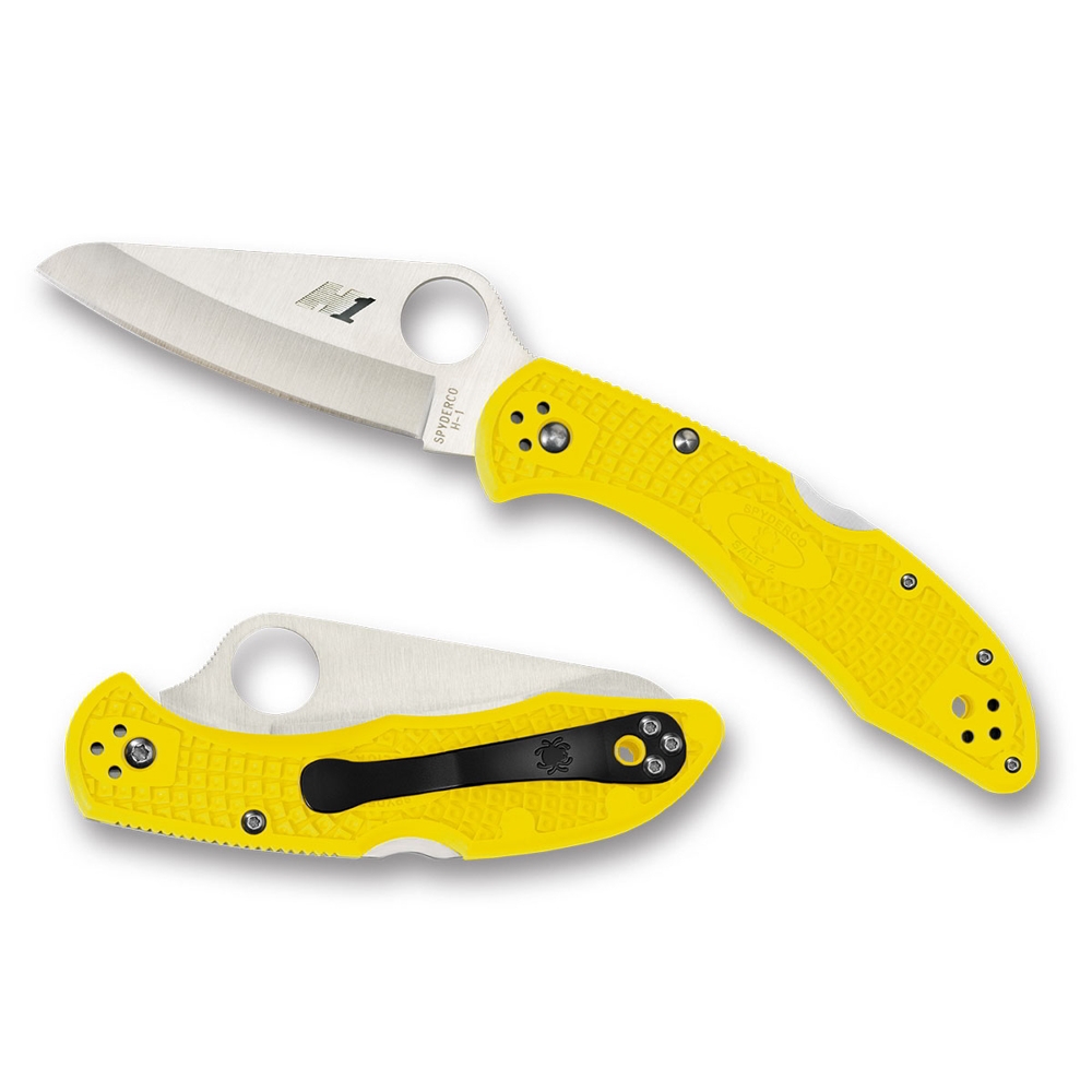 Spyderco Salt 2 PlainEdge Folding Knife Yellow 7.6cm