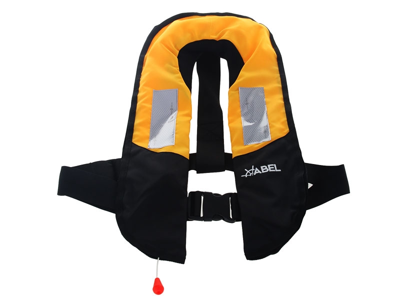 Manual Inflatable Fishing Lifejacket with Reflectors 150N Adult Yellow/Black