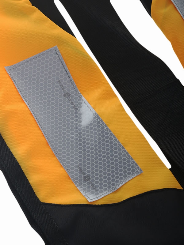 Manual Inflatable Fishing Lifejacket with Reflectors 150N Adult Yellow/Black