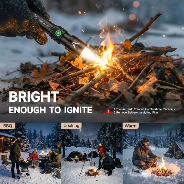 SKYFIRE 2173J Flashlight Torch IP54 931 Lumens