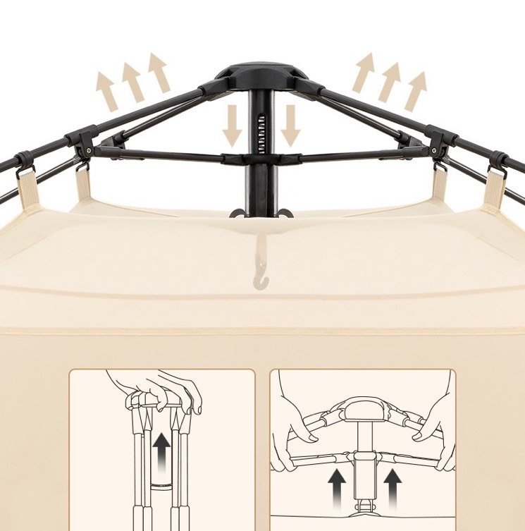 Naturehike Ango Self Expanding 3P Tent with Awning